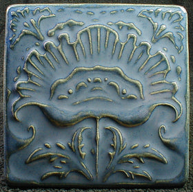 6 x 6 Poppy tile - Blue/grey glaze