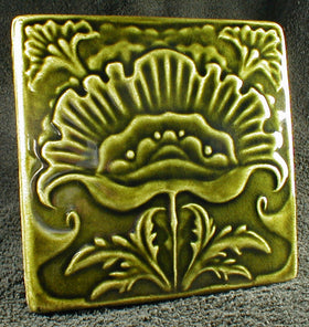 6 x 6 Poppy tile - Vintage Green