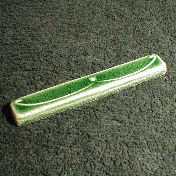 1 x 6 Art Nouveau border tile - Pinewood Green