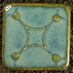 2 x 2 Lily of the Valley tile - Cerulean Blue Mist