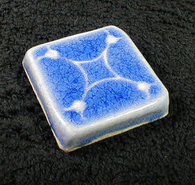 2 x 2 Lily of the Valley tile - Mediterranean Blue
