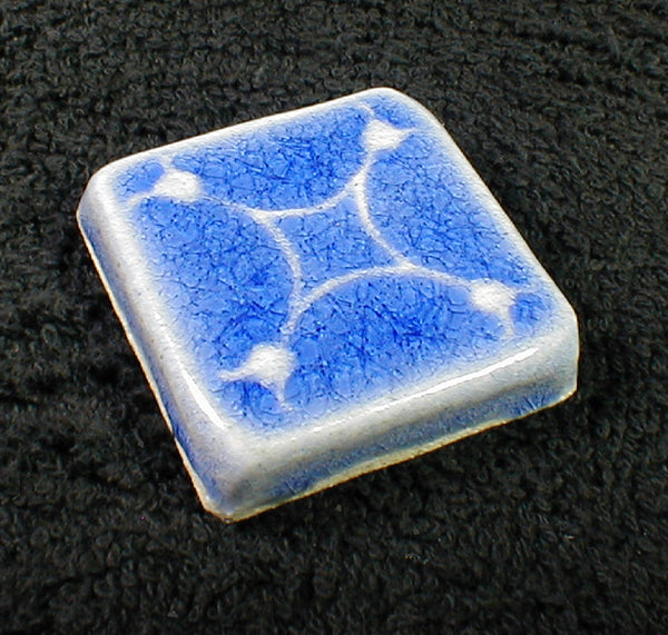 2 x 2 Lily of the Valley tile - Mediterranean Blue