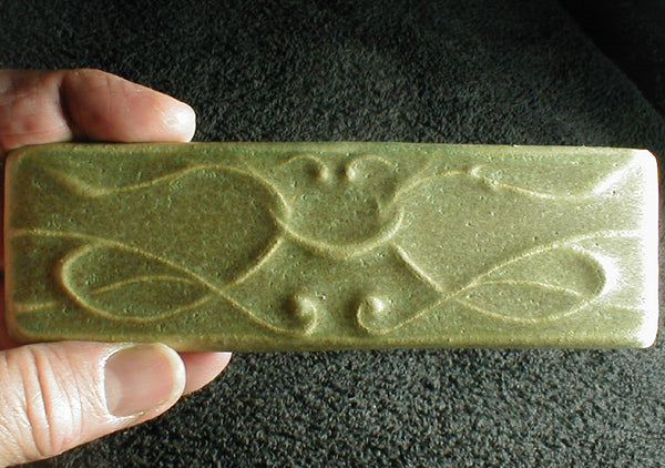 2 x 6 Art Nouveau border tiles - Fernwood