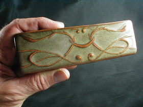 2 x 6 Art Nouveau border tile - Buckeye