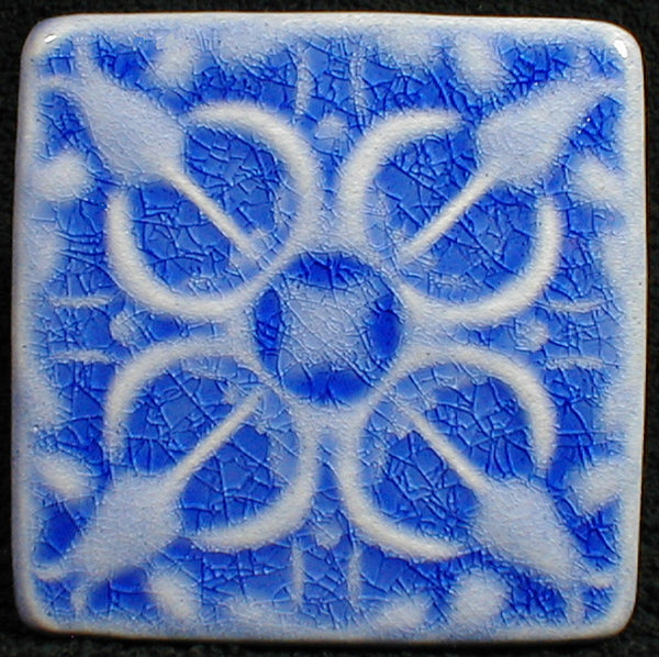 4 x 4 tulip tile - Mediterranean Blue