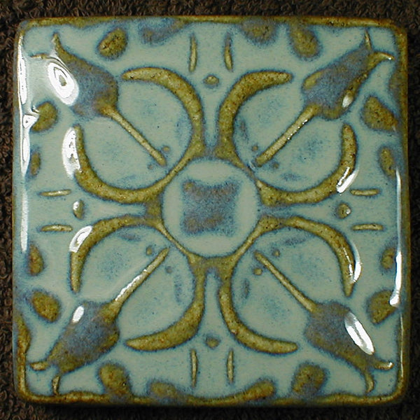 4 x 4 tulip tile  - Cerulean Blue Mist
