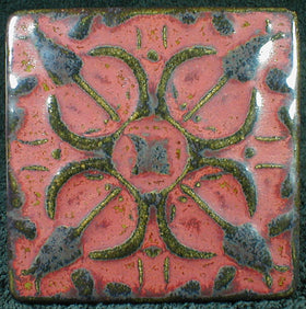 4 x 4 Tulip tile - Red Sea
