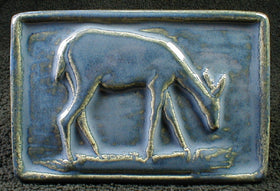 4 x 6 Deer tile - Blue/Grey