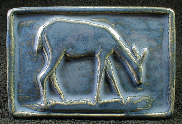 4 x 6 Deer tile - Blue/Grey