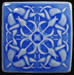 6 x 6 Tulip tiles - Mediterranean Blue - Campbell Tileworks