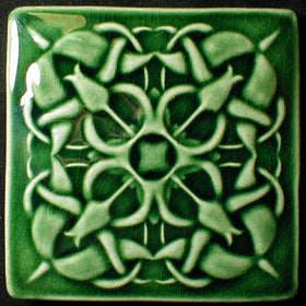 6 x 6 Tulip tile - Conifer Green