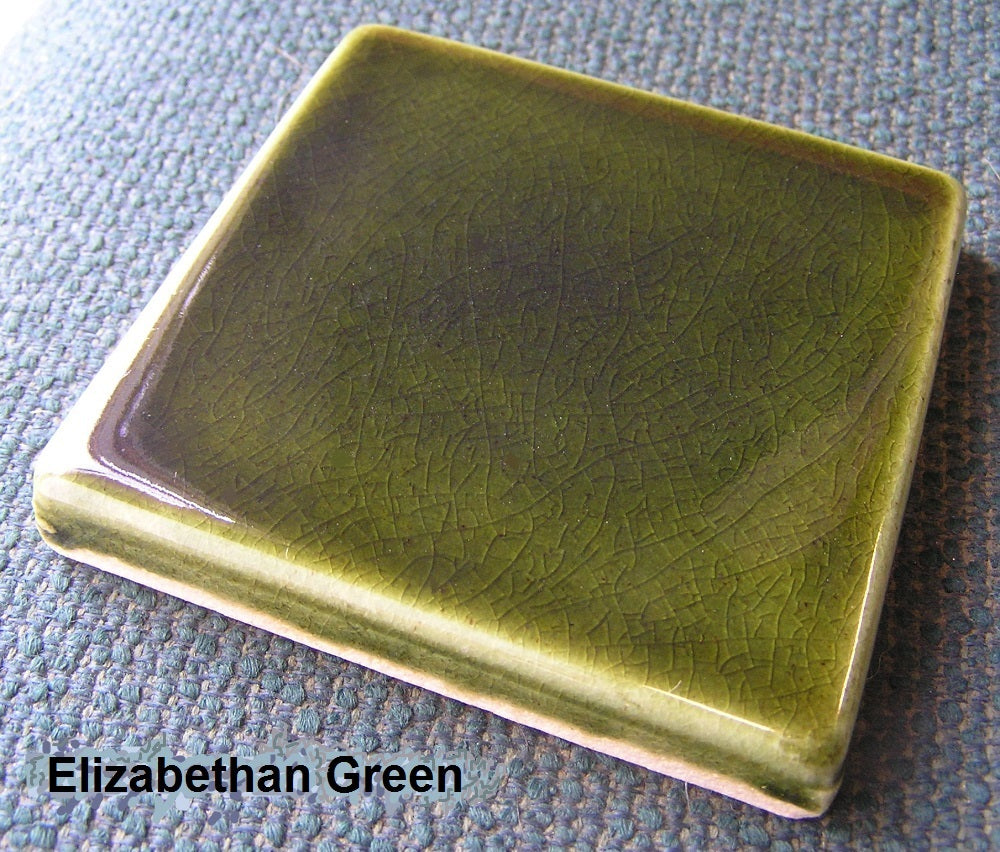 Glaze color samples - Elizabethan Green