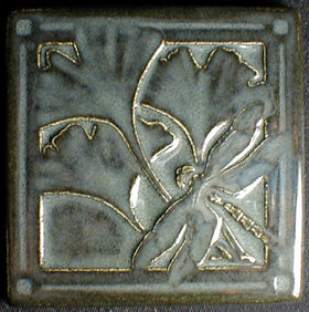 4 x 4 Gingko dragonfly tiles - Twilight Blue