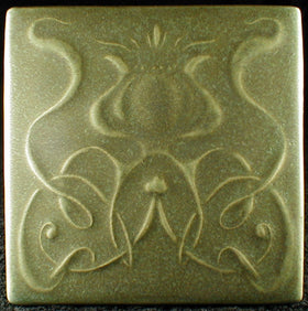 6 x 6 Art Nouveau flower tile - Fernwood