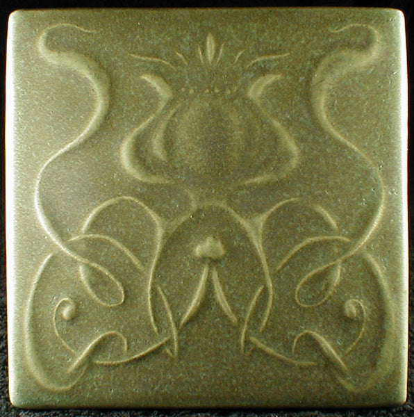 6 x 6 Art Nouveau flower tile - Fernwood