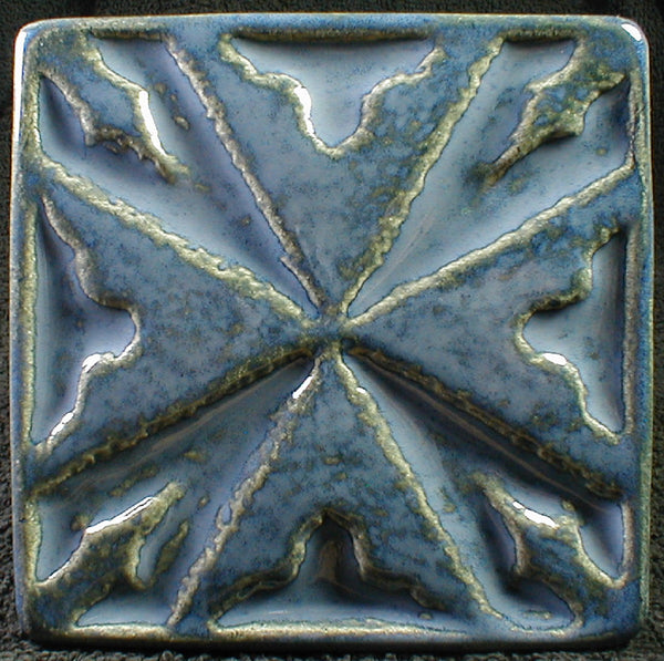 6 x 6 Celtic cross tile - Blue/Grey