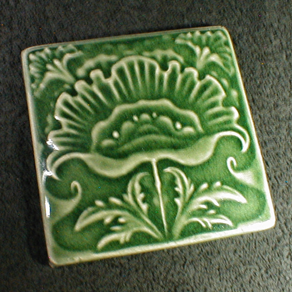 6 x 6 Poppy tile - Pinewood Green