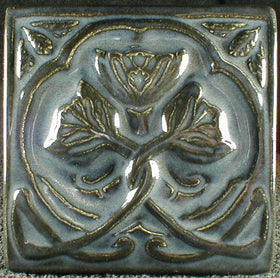 6 x 6 Rose tile - Twilight Blue
