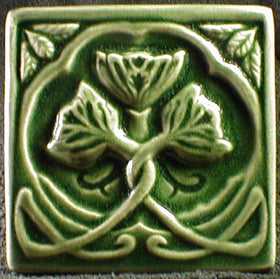 6 x 6 Rose tile - Pinewood Green