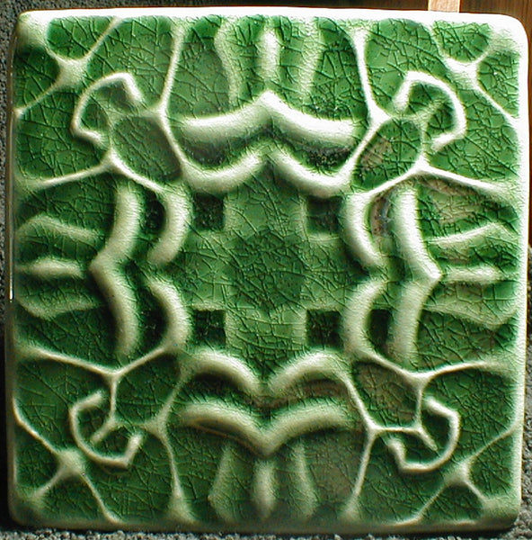 6 x 6 Thistle tile - Evergreen