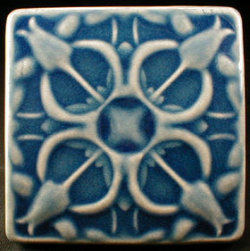 4 x 4 Tulip tile - Hawaiian Blue