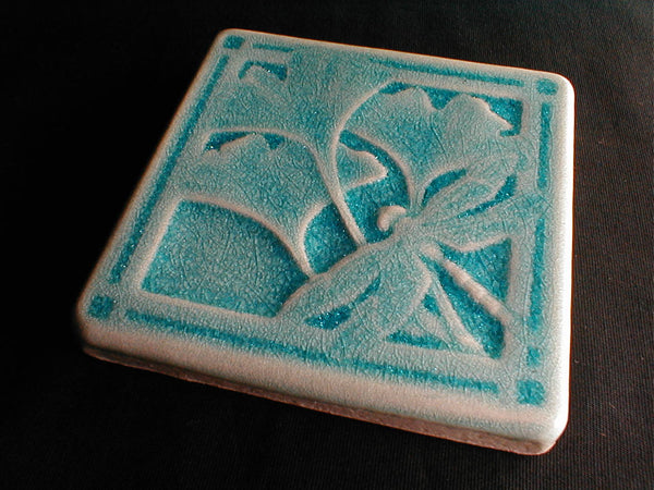 4 x 4 Gingko dragonfly tiles - Summer Dreams