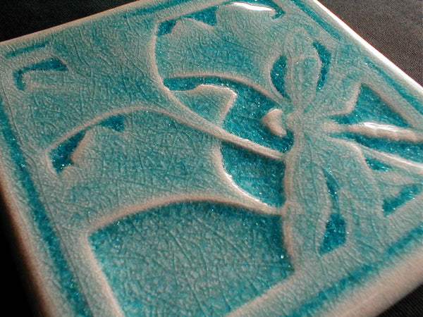 4 x 4 Gingko dragonfly tiles - Summer Dreams