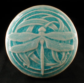 4" round Dragonfly tile - Summer Dreams