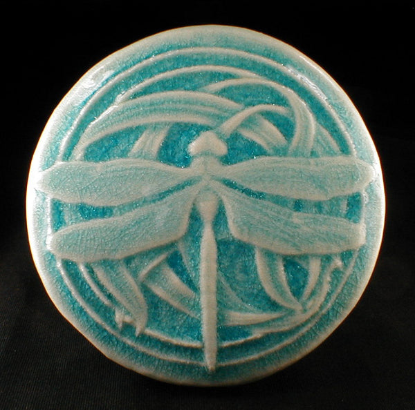 4" round Dragonfly tile - Summer Dreams