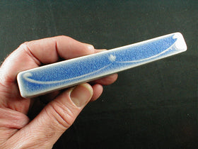 1 x 6 Art Nouveau border tiles - Mediterranean Blue