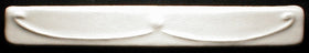 1x6 Art Nouveau border tile - Polar White