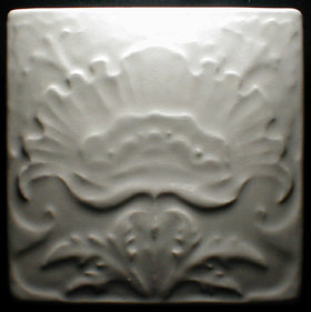 6 x 6 Poppy tile - Polar White