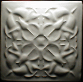 6 x 6 Tulip tile - Polar White