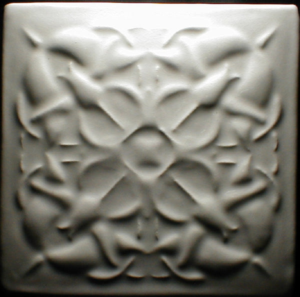 6 x 6 Tulip tile - Polar White