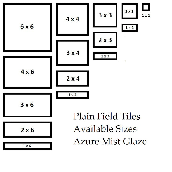Field tiles - Cerulean Blue Mist