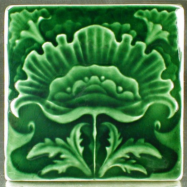 6 x 6 Poppy tile - Conifer Green
