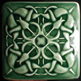 6 x 6 Tulip tile - Evergreen